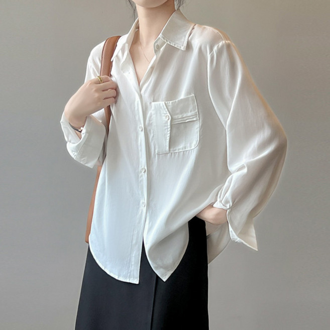 패션풀 여성용 로라 포켓 루즈핏 셔츠 28675