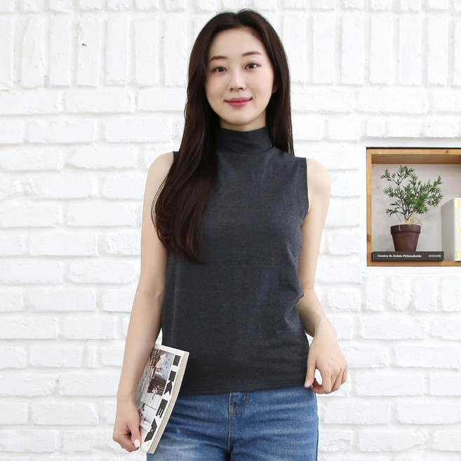 디아미뇽 여성용 엘리아 면스판 반폴라 나시티