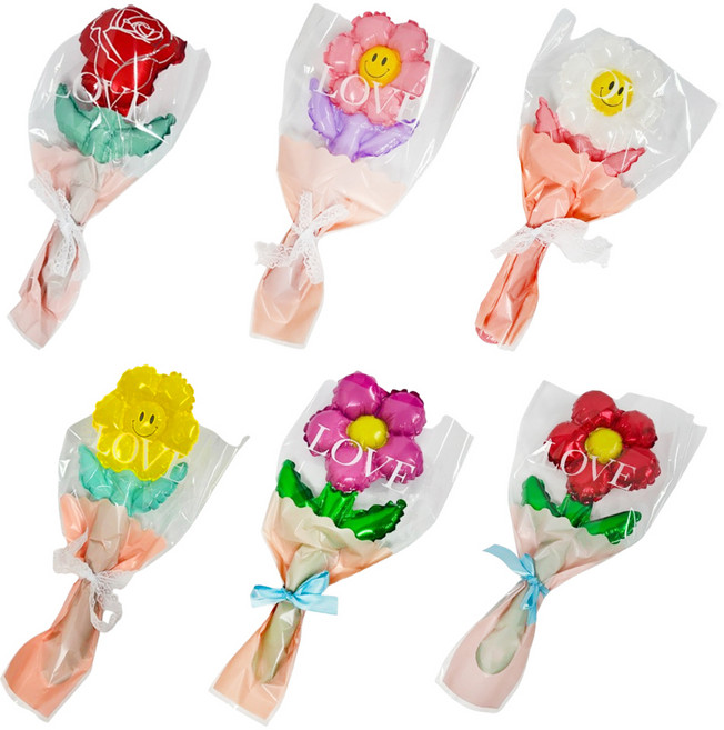파티공구 꽃다발 풍선키트 6종 세트, 축하스패셜, 1세트