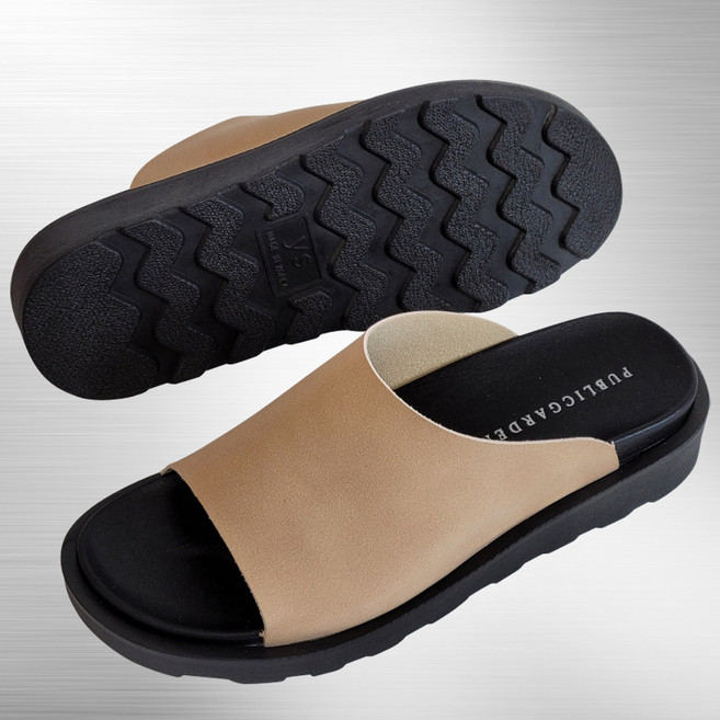 PUBLIC GARDEN People Pop 男士 Richard 多綁帶時尚拖鞋, 米色, 250