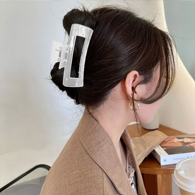 걸핀스 와이드 스퀘어 시럽컬러 빅 집게핀 10.5cm 1035