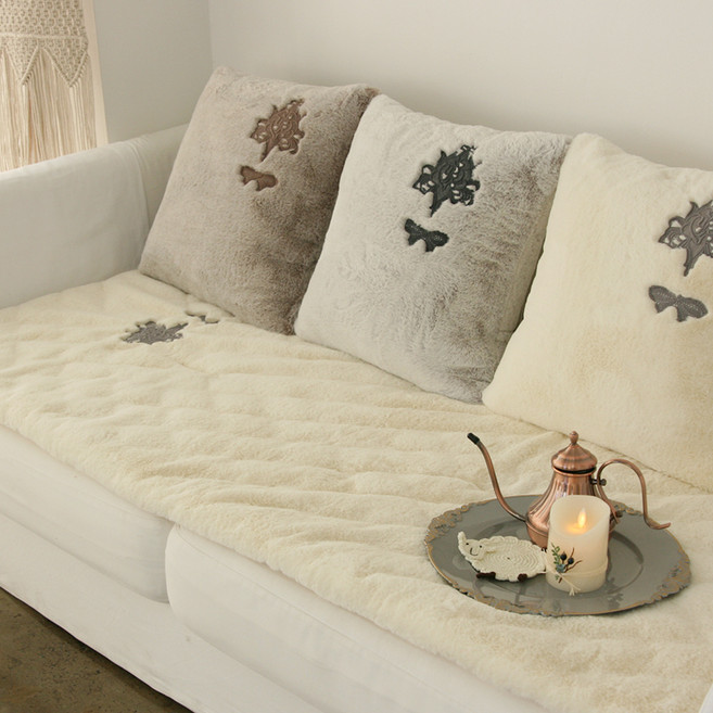 앤코튼 소프트 밍크 극세사 북유럽 고급 쇼파패드