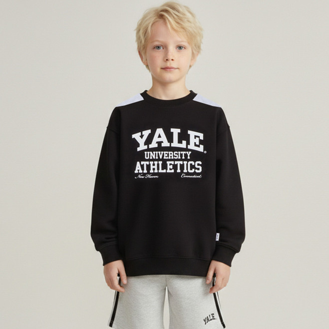 예일키즈 아동용 애슬레틱 배색 맨투맨 YJCCMTF13418