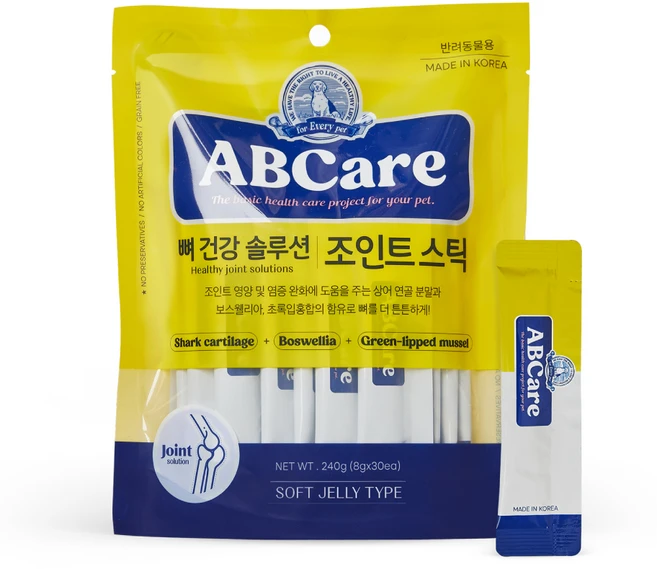 에이비씨케어 반려동물 순살스틱 간식, 조인트, 240g, 1개 - 쿠팡