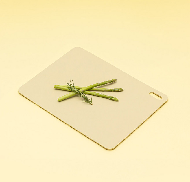 시에르 메종오브제 TPU 칼집 나지 않는 안심 도마, 크림옐로우, 1개