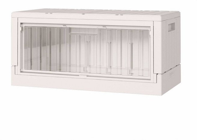 livinbox 樹德側開式貨櫃收納椅, 白色, 1個