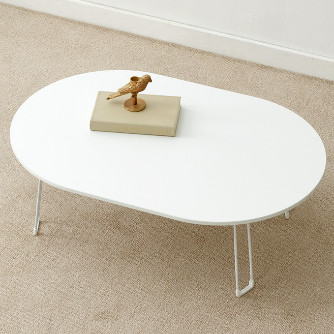 예다움 라운드 접이식 좌식 테이블, 화이트