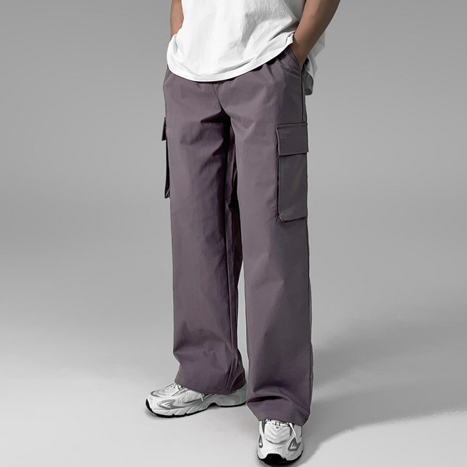 JEANMONEY 男士高級彈性鬆緊腰圍工裝半寬版運動褲