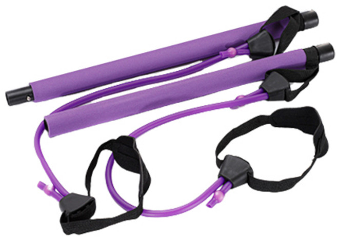 쿼르디 요가 스트레칭 로프 양방향 조절, 퍼플, 1개