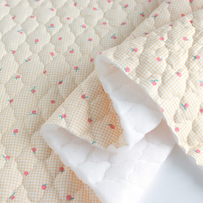 릴리패브릭 구름 자두앤디 누빔원단, 옐로우, 1개