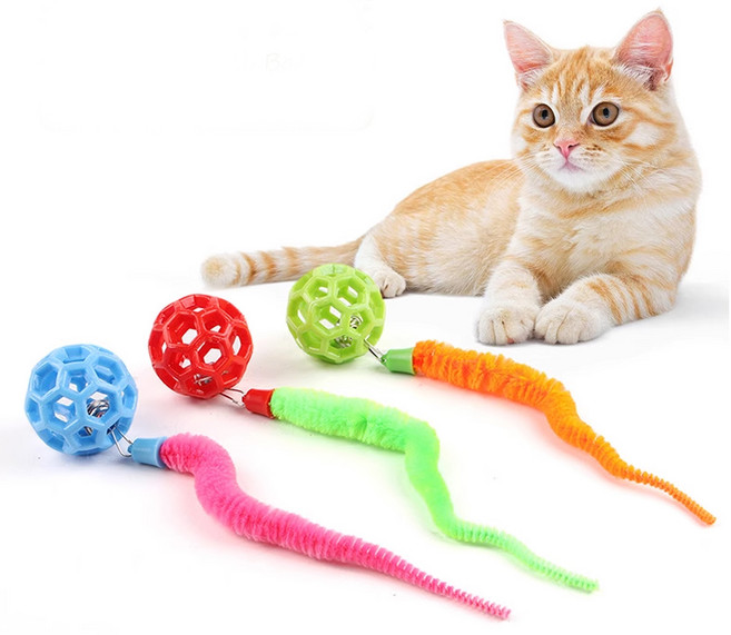 네오짱 고양이 장난감 공 꼬리 3종 세트, 혼합색상, 1세트