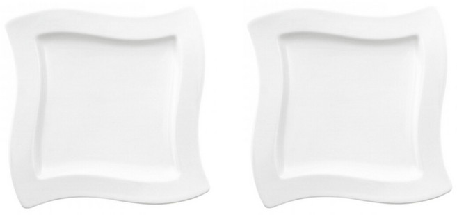 Villeroy&Boch 新浪潮 沙拉盤, 白, 2個