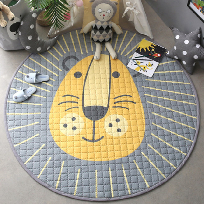 韓國 amante 獅子造型棉製圓形地墊