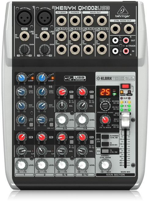배링거 XENYX 아날로그 믹서, QX1002USB