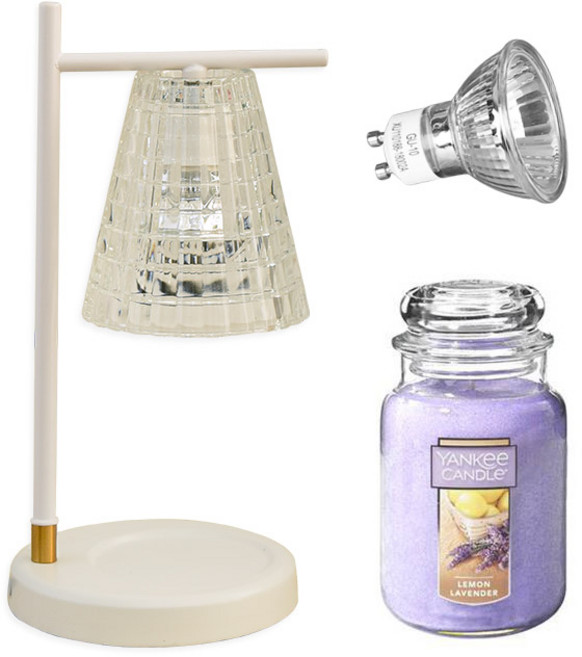 라티조명 모렐라 캔들워머 + 양키캔들 라지자 캔들 레몬라벤더 세트, 화이트(캔들워머)