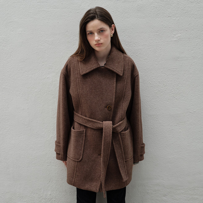 쥬시쥬디 여성용 캐시미어헤링본하프코트 JZCA720F