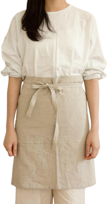 바른리빙 린넨 허리앞치마, 1개