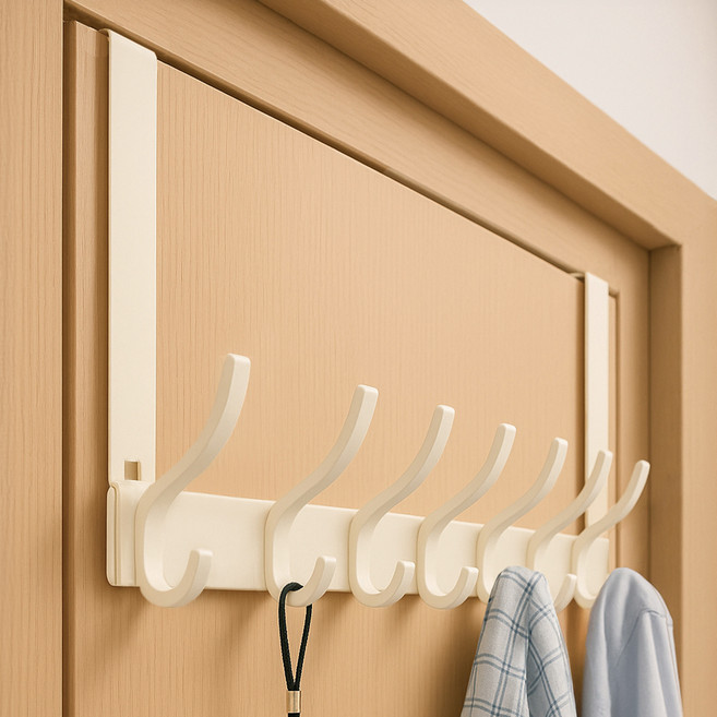 레토 방문 도어행거 모자걸이 후크 7구 옷걸이 LFI-DH01, 화이트, 1개