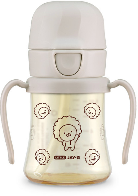 그로미미 카카오프렌즈 PPSU 빨대컵, 200ml, 1개, 얼그레이