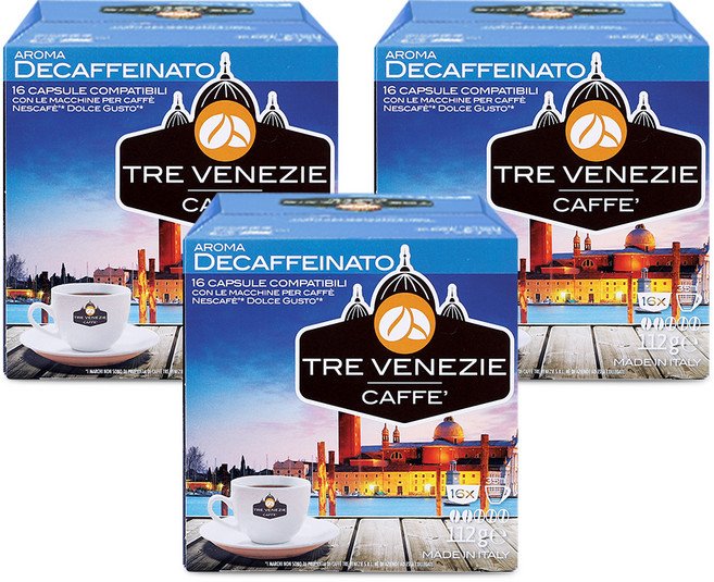 트레베네치아 돌체구스토호환 캡슐커피 디카페나토, 7g, 16개입, 3개