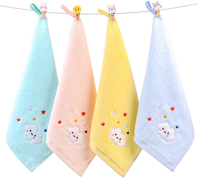 어린이집 고리 수건 답례품 핸드타월 4종 세트, 구름, 1세트