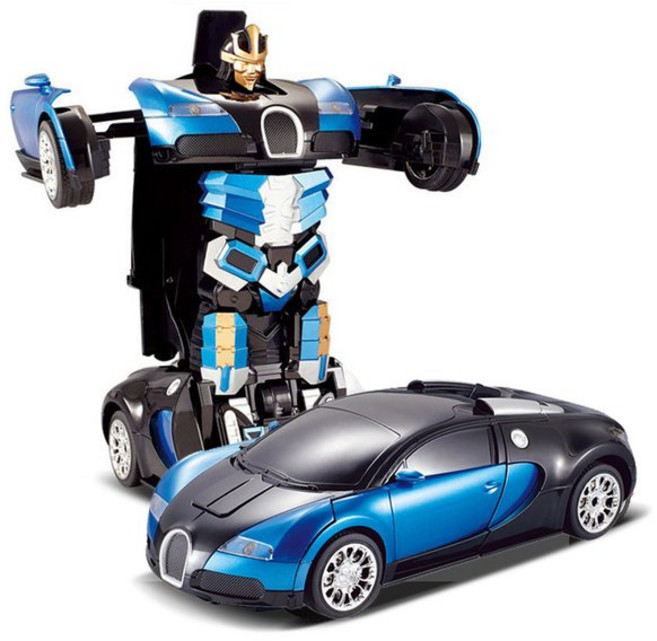 트랜스포머 2in1 변신하는 무선자동차 어린이RC로봇, 블루, 1개