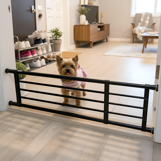 몽뜨리 강아지 압축형 울타리, 블랙, 1개