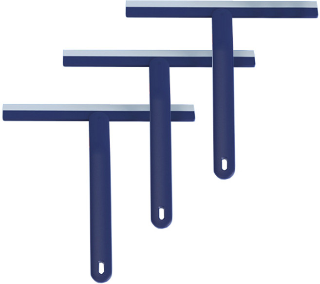 더자카 클리어 플랫 핸드 스퀴지 25 x 25 x 2.5 cm, 블루, Free, 1개, 블루