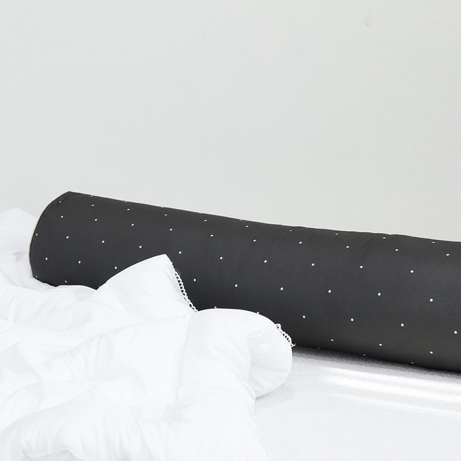 스누즈 몽글몽글 먼지없는 원형 바디필로우 커버, 챠콜