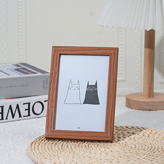 뎁시스 다양한 크기 나무 프레임 사진 액자, 1개, 색상 4