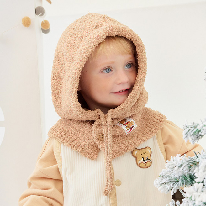 몰리멜리 아동용 테디 니트 바라클라바