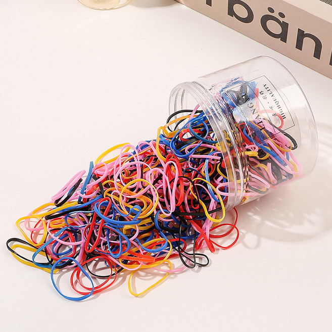 대용량 고탄력 고무 머리끈 300p