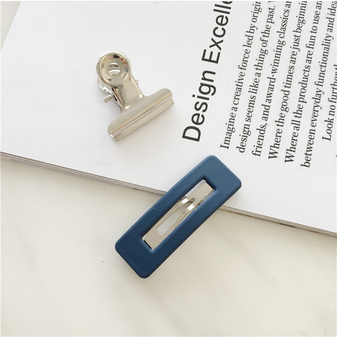 수스다 파스텔 사각똑딱핀 미니헤어 머리핀