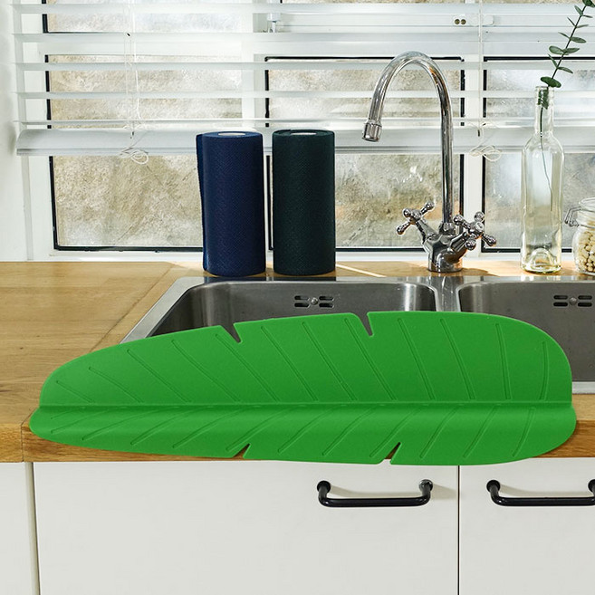 부엌다옴 실리콘 싱크대 물막이, 잎사귀, 1개