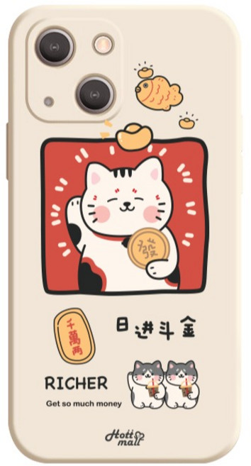 hottmall 復古貓 B款 印花 手機殼