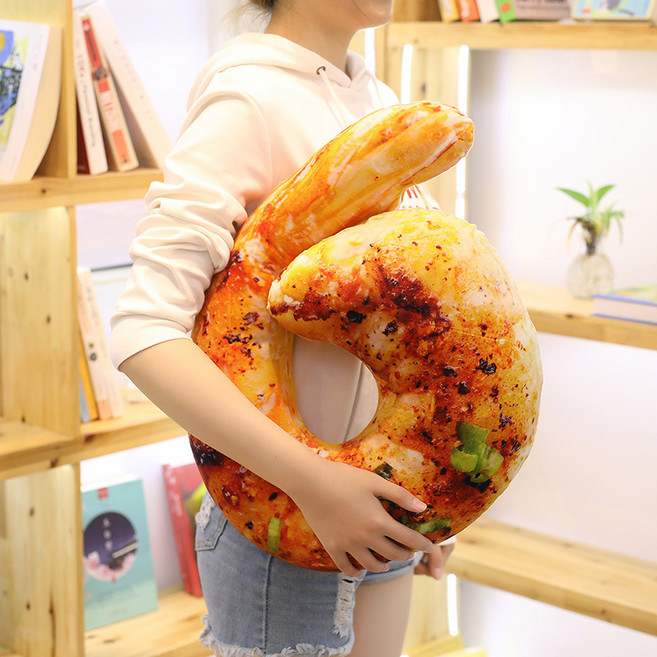 보나라온 쓸데없는 웃긴 선물 인싸 쿠션, 09 구운 새우