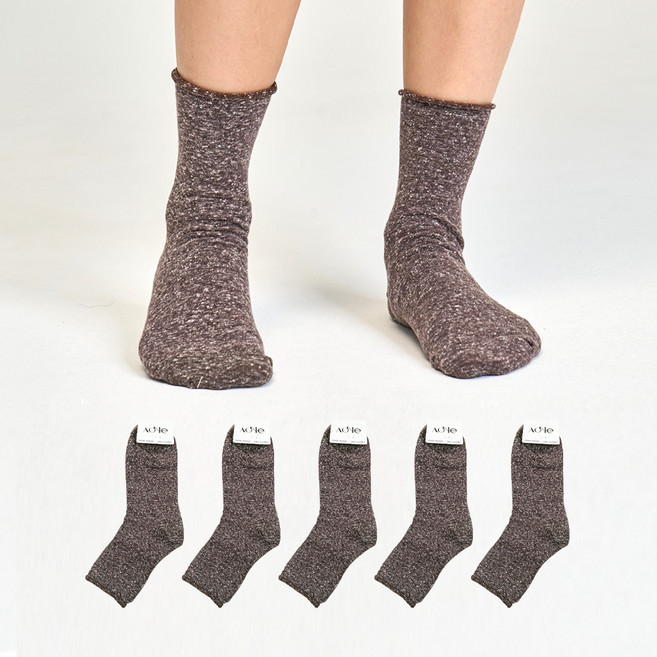 에이원패션 여성용 무압박 네프사 무지 미니 양말 5켤레 세트