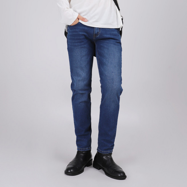 DKA 남성용 빅사이즈 쫄깃쫄깃 스판 슬림 데님 청바지 F02S8_pj4909