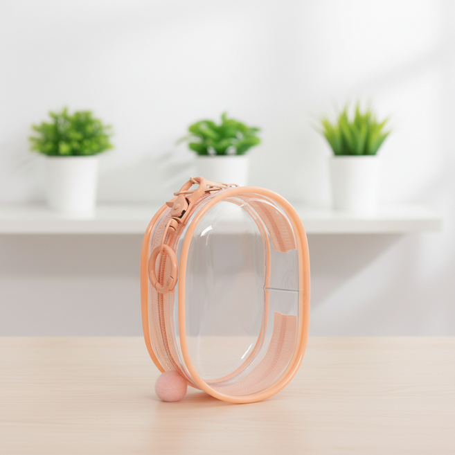 조인메이드 휴대용 화장품 정리 투명 미니 파우치 + 고리 세트