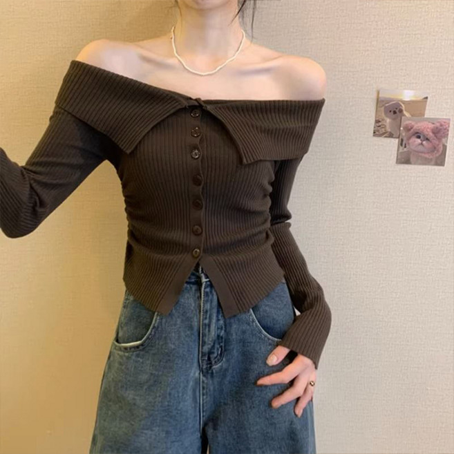 루나걸 여성용 킨드벨리 오프숄더 니트 L26SPKN012720