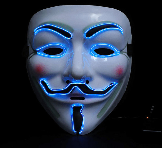 피앤비유니티 LED 브이포벤데타 가면, 13 블루, 1개