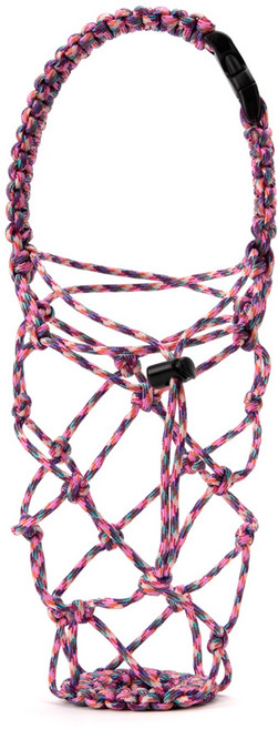 캐리보틀 핸드메이드 네트캐리백, 핑크체크, 1개