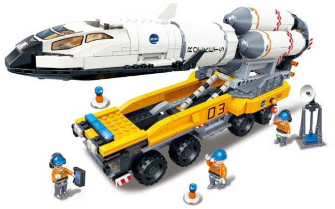 GUDI 리빙시티 헤라클레스 로켓발사대 레고호환블록, 혼합색상, 1개