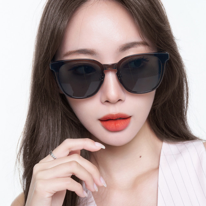 누엘레맨 라운드 뿔테 자외선 차단 여행 선글라스