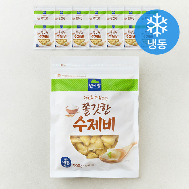 면사랑 쫄깃한 수제비 (냉동), 500g, 15개