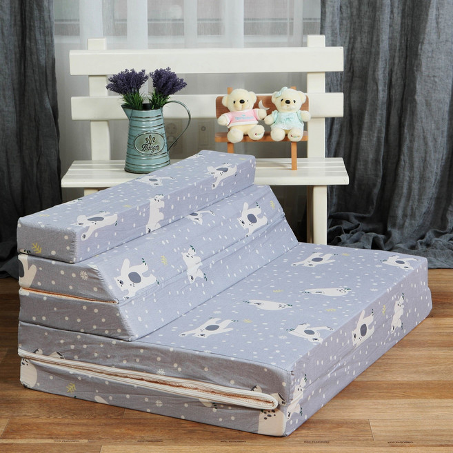 조은집 순면 5단 접이식 매트리스 소파베드, 북극곰, 7.5cm