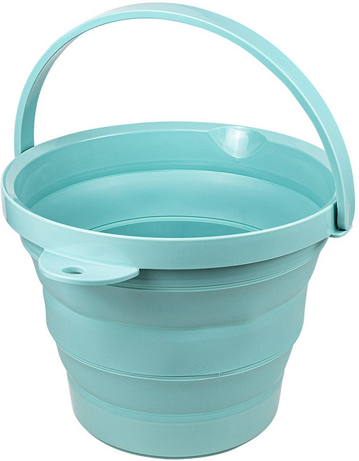iSETO 伊勢藤 摺疊水桶 日本製 8L, 薄荷綠, 1個