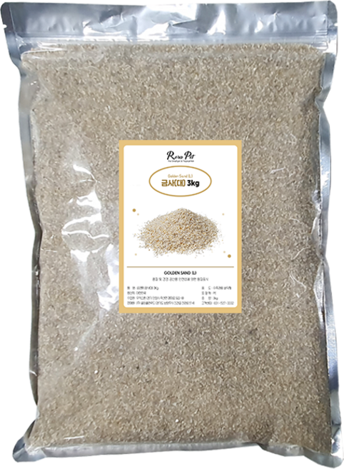 로라펫 금사 어항 모래 대 3kg, 혼합색상, 1개