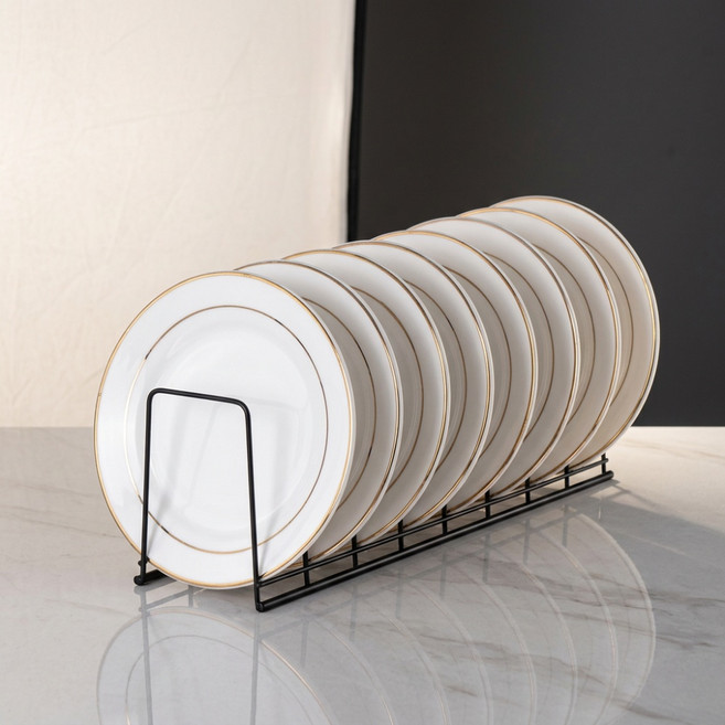 앞날창창 접시 그릇정리대 트레이 랙, 블랙, 1개