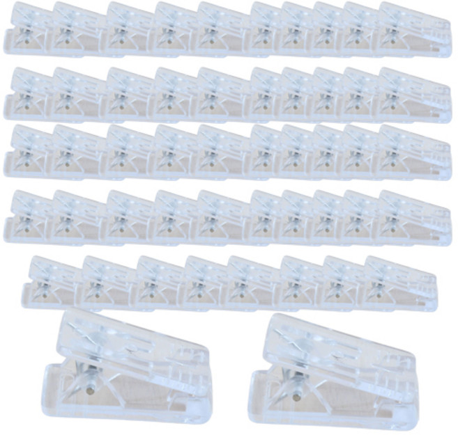 OON 사무용 문구 클립형 미니 집게 50p, 투명, 1개